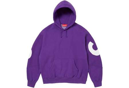 Supreme Big Logo Jacquard Hooded Sweatshirt Purple (FW23) | TBC