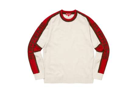 Supreme Stripe Chenille Sweater White (FW22) | TBC - KLEKT