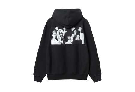 Stussy x Martine Rose Collage Pigment Dyed Hoodie Black (SS23