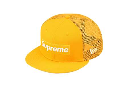 Supreme Box Logo Mesh Back New Era Yellow (SS22) | TBC - KLEKT