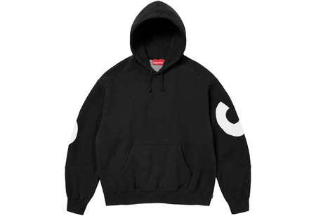 Supreme Big Logo Jacquard Hooded Sweatshirt Black (FW23) | TBC - KLEKT
