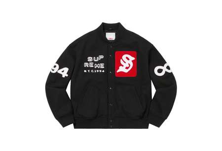 Supreme Tourist Varsity Jacket Black (SS23)