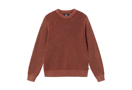 Stussy Pigment Dyed Loose Gauge Sweater Salmon (FW21) | FW21 - KLEKT