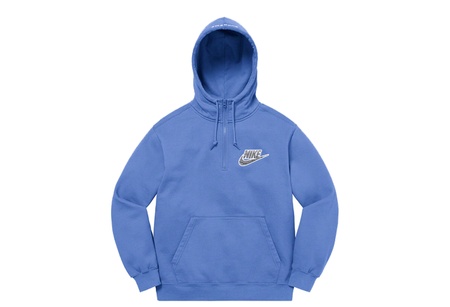Supreme x Nike Half Zip Hooded Sweatshirt Blue (SS21)