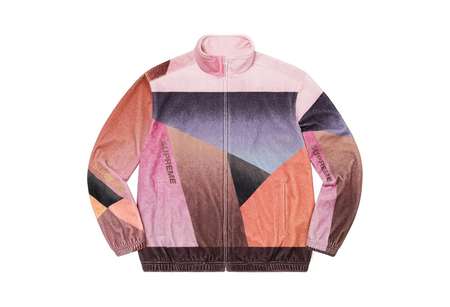 Supreme Velour Track Jacket Pink