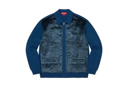 Supreme Faux Fur Zip Up Cardigan Blue (FW22) | TBC - KLEKT