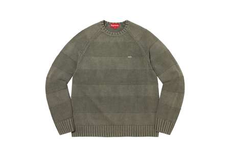 Supreme Small Box Stripe Sweater Light Olive (SS23) | TBC - KLEKT