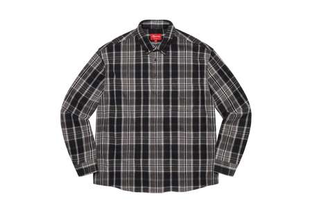 Supreme Pullover Plaid Flannel Shirt Black (SS23) | TBC - KLEKT