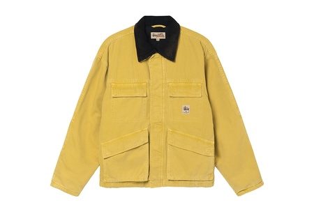 Stussy Washed Canvas Shop Jacket Yellow (FW21) | FW21 - KLEKT