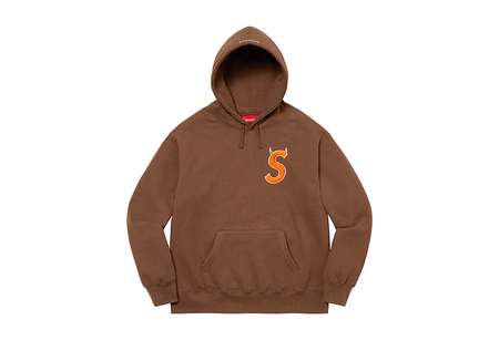 Supreme S Logo Hooded Sweatshirt Brown (FW22) | TBC - KLEKT