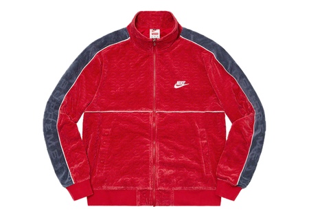 Supreme x Nike Velour Track Jacket Red (SS21) | SS21 - KLEKT