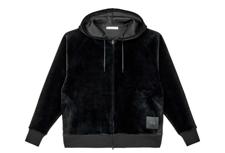 Adidas Y-3 Square Velvet Spacer Full-Zip Hoodie Black | HB3341 - KLEKT