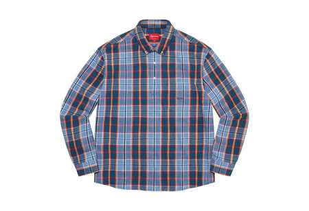 Supreme Pullover Plaid Flannel Shirt Blue (SS23) | TBC - KLEKT