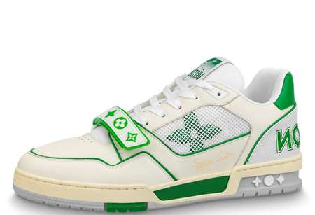 LV Trainers White/Green Mesh - The Shoe Box