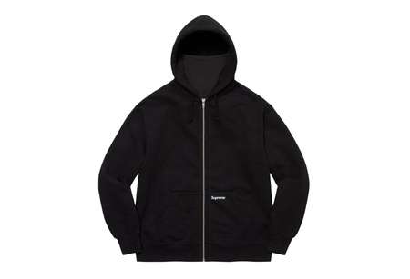 Supreme Double Hood Facemask Zip Up Hooded Sweatshirt Black (FW22
