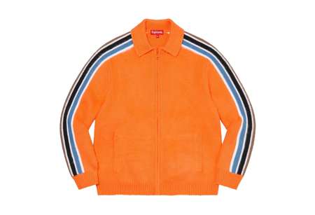 Supreme Sleeve Stripe Zip Up Sweater Orange (SS23) | TBC - KLEKT