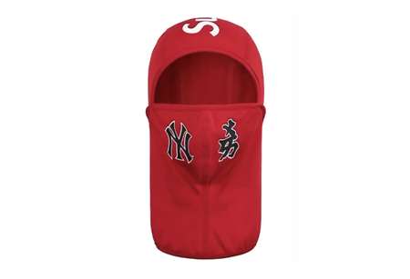 Supreme x MLB Kanji Teams Balaclava Red 'New York Yankees