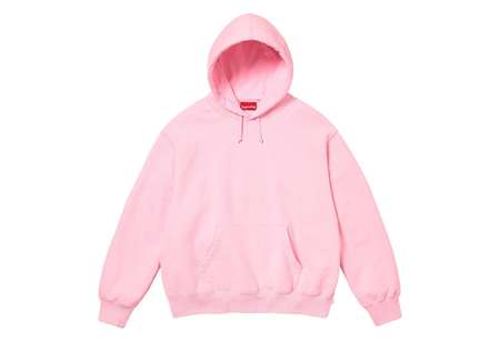 Supreme Satin Appliqué Hooded Sweatshirt Light Pink (FW23) | TBC