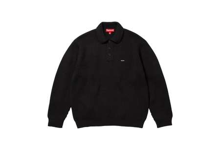 Supreme Small Box Polo Sweater Black (FW23) | TBC - KLEKT