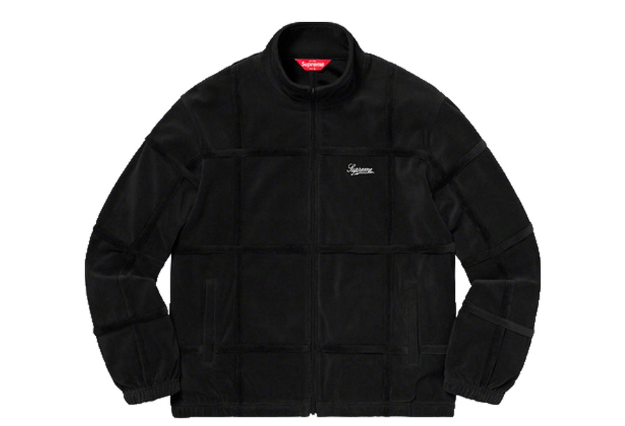 Supreme Grid Taping Velour Jacket Black (SS20)