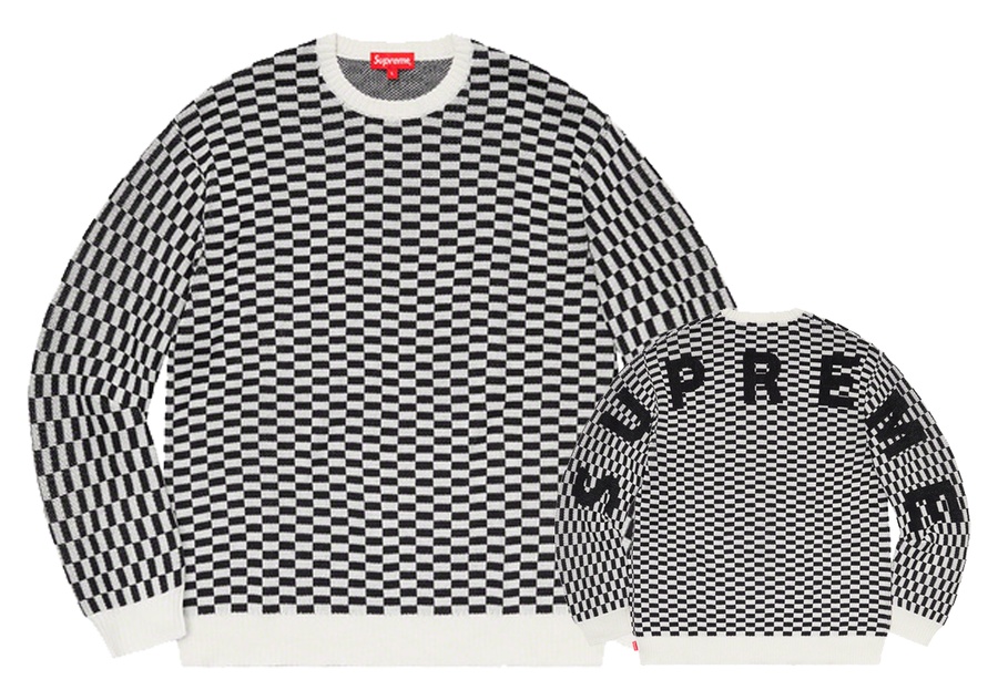 Supreme Back Logo Sweater Checkboard (SS20)