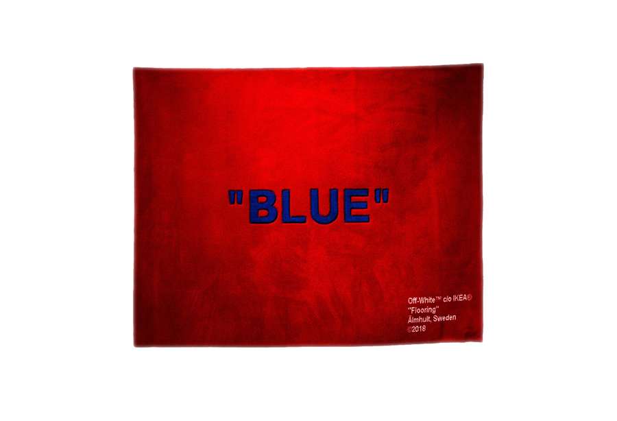 Off-White x IKEA "BLUE" Rug Red Virgil Abloh (200x250cm)