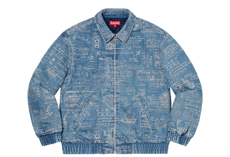 Supreme Checks Embroidered Denim Jacket Blue (SS20) 