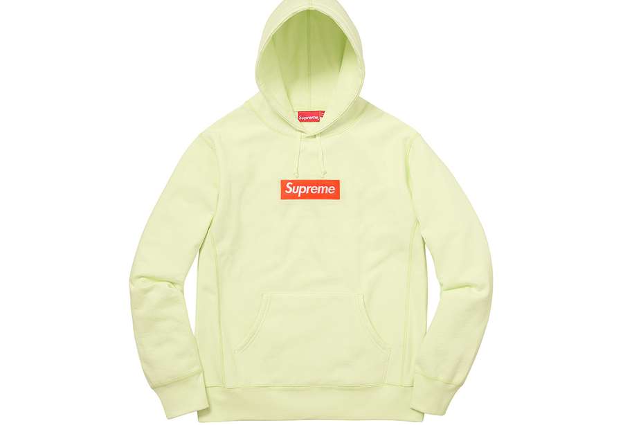 Supreme Box Logo Hooded Sweatshirt Hoodie Lime (FW17)