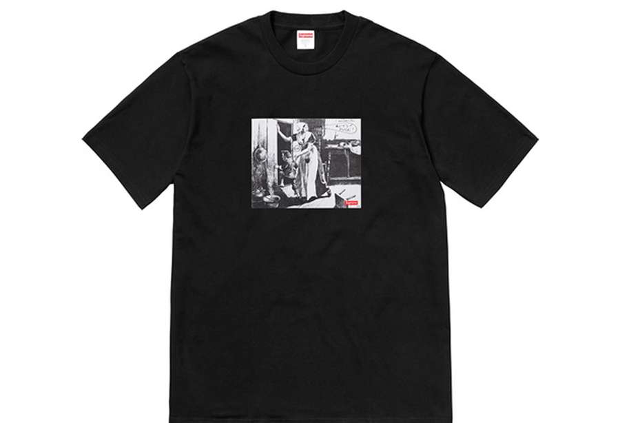 Supreme Mike Kelley Hiding From Indians T-Shirt Tee Black (FW18)