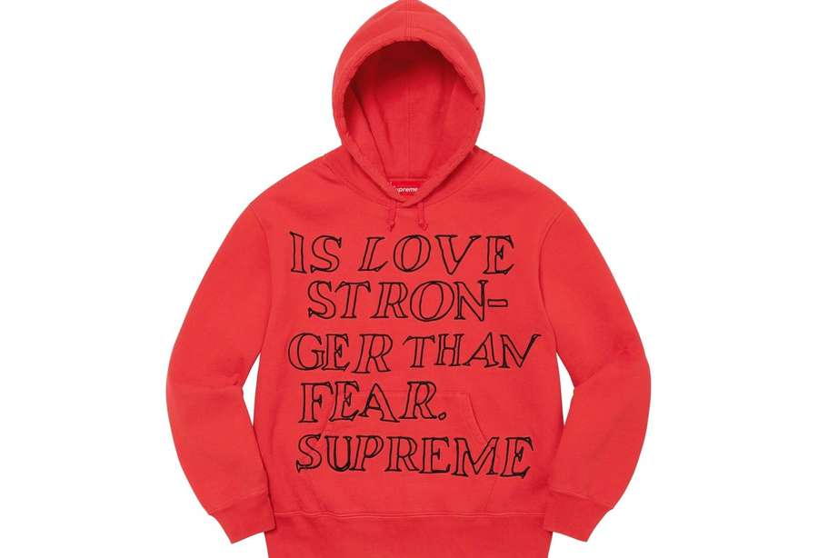 Supreme Stronger Than Fear Hooded Sweatshirt Burnt Red (SS23)