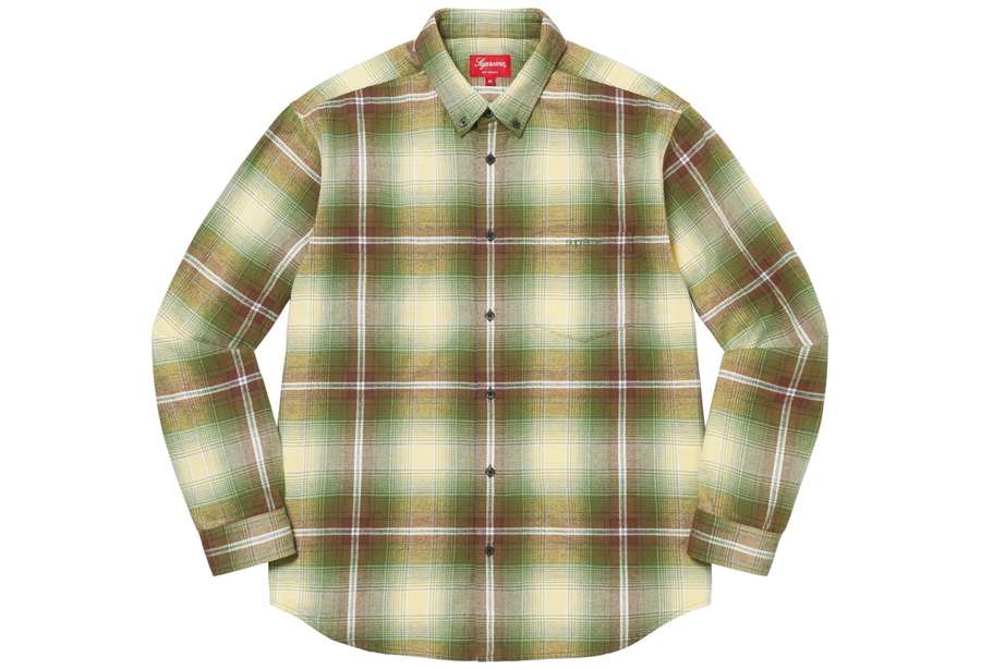 Supreme Shadow Plaid Flannel Shirt Green (SS23)