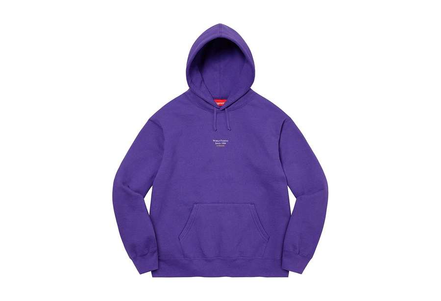 Supreme World Famous Micro Hooded Sweatshirt Purple (SS23)