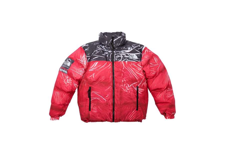 Supreme x The North Face Trompe L'Oeil Nuptse Printed Jacket Red (SS23)