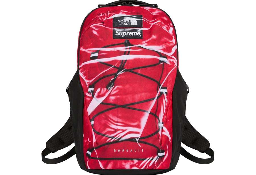 Supreme x The North Face Trompe L'Oeil Printed Borealis Backpack Red (SS23)