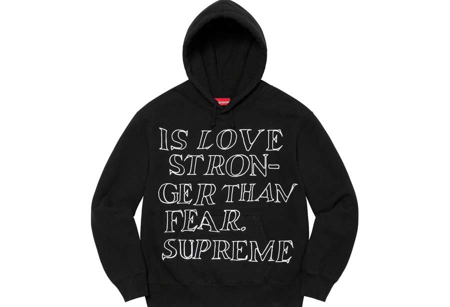 Supreme Stronger Than Fear Hooded Sweatshirt Black (SS23)