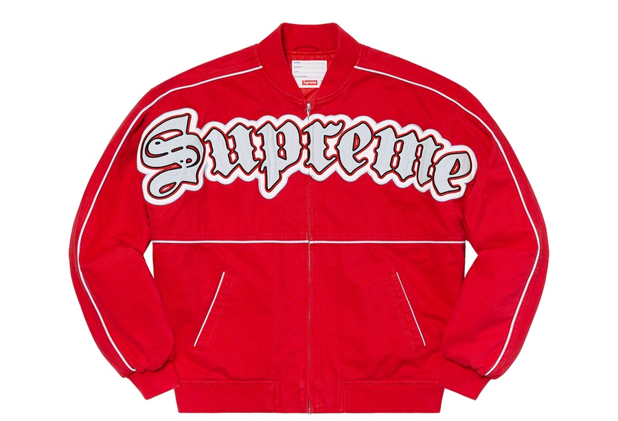 Supreme Twill Old English Varsity Jacket Red (SS21) | SS21 - KLEKT