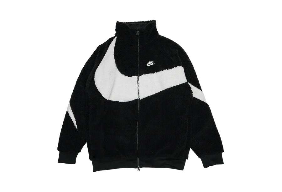 Nike Big Swoosh Reversible Boa Jacket Black White (FW21)