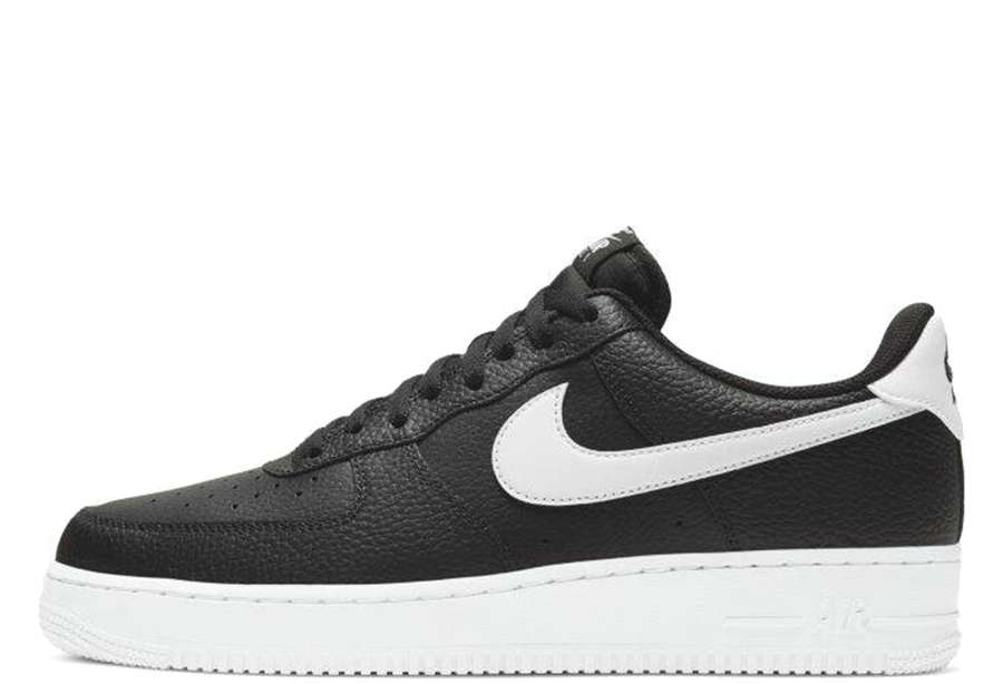 Nike Air Force 1 Low '07 Black White Pebbled Leather (2021)