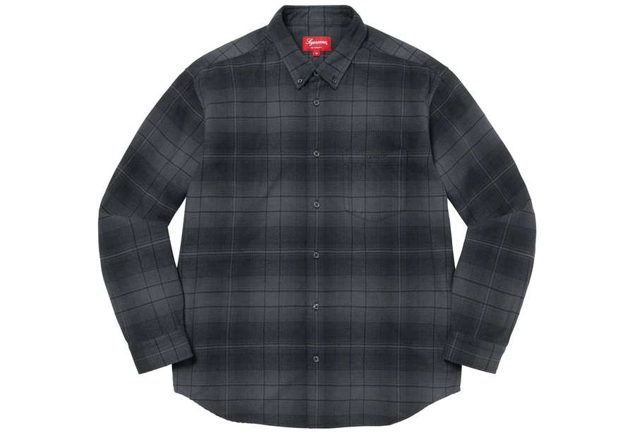 Supreme Shadow Plaid Flannel Shirt Black (SS23)