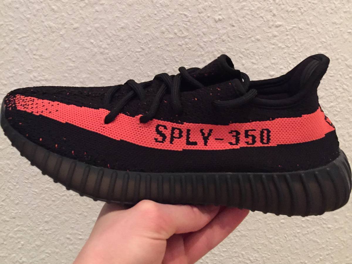 Yeezy Boost 350 v2 Black Red Size 6.5 BY 9612 DS Ships Fast Adidas