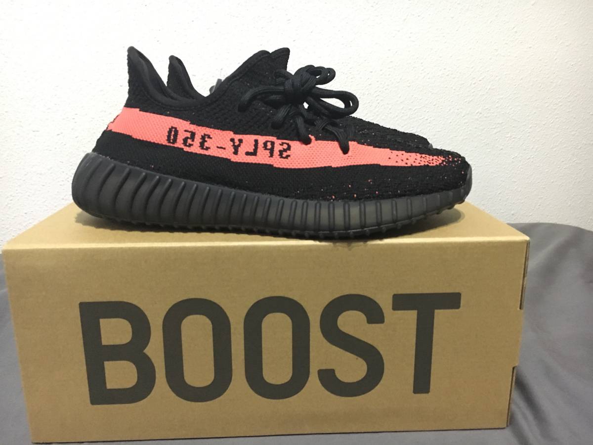 Adidas Yeezy Boost 350 v2 Black Red INFANT 2017 NEW