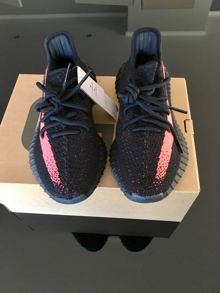 Authentic Adidas Yeezy Boost 350 v2 'Black / Red' (CP 9652) Core