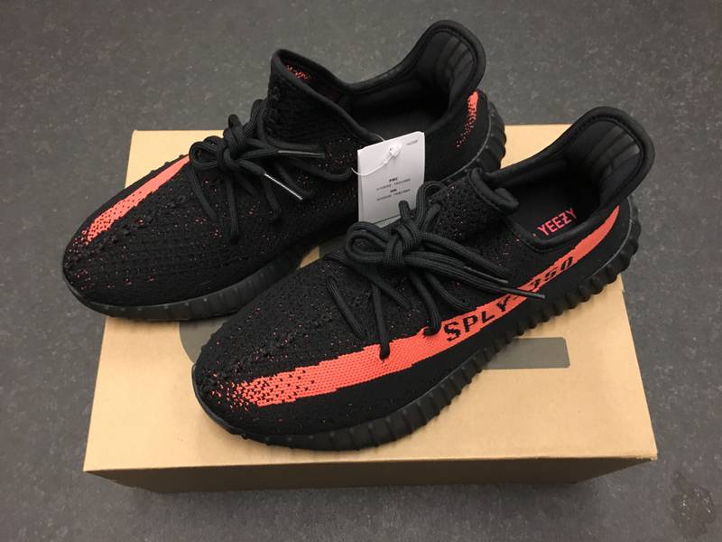 Canada adidas yeezy boost 350 v2 black / red by9612 for men to