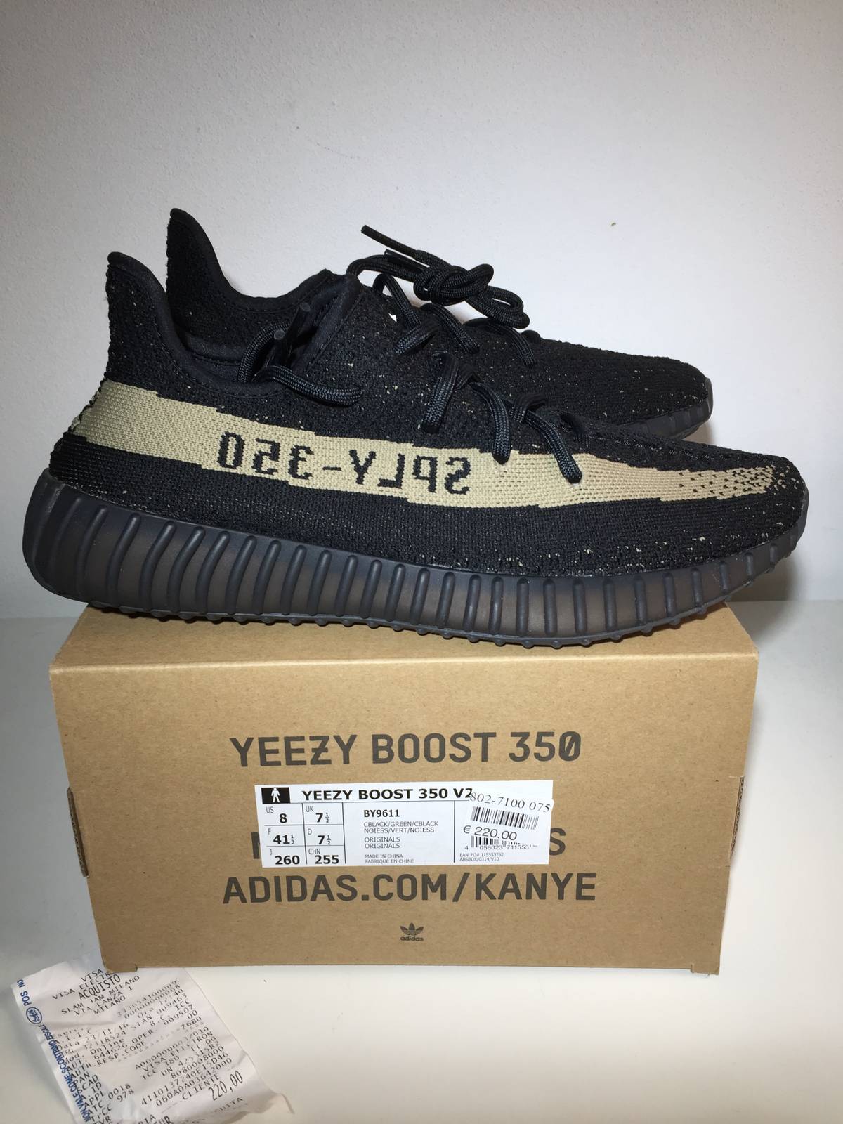 Adidas Yeezy 350 Boost V2 Toddler Infant Core Black Red BB 6372