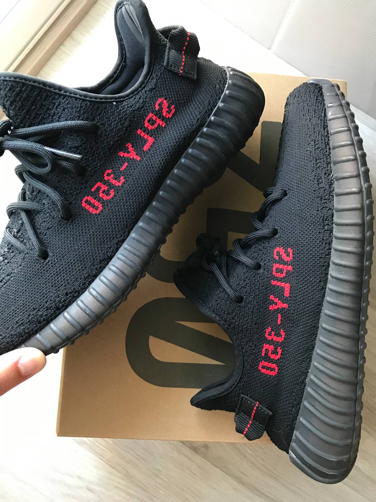 Newest Updated UA Yeezy Boost 350 V2 Bred SPLY 350 Black Red