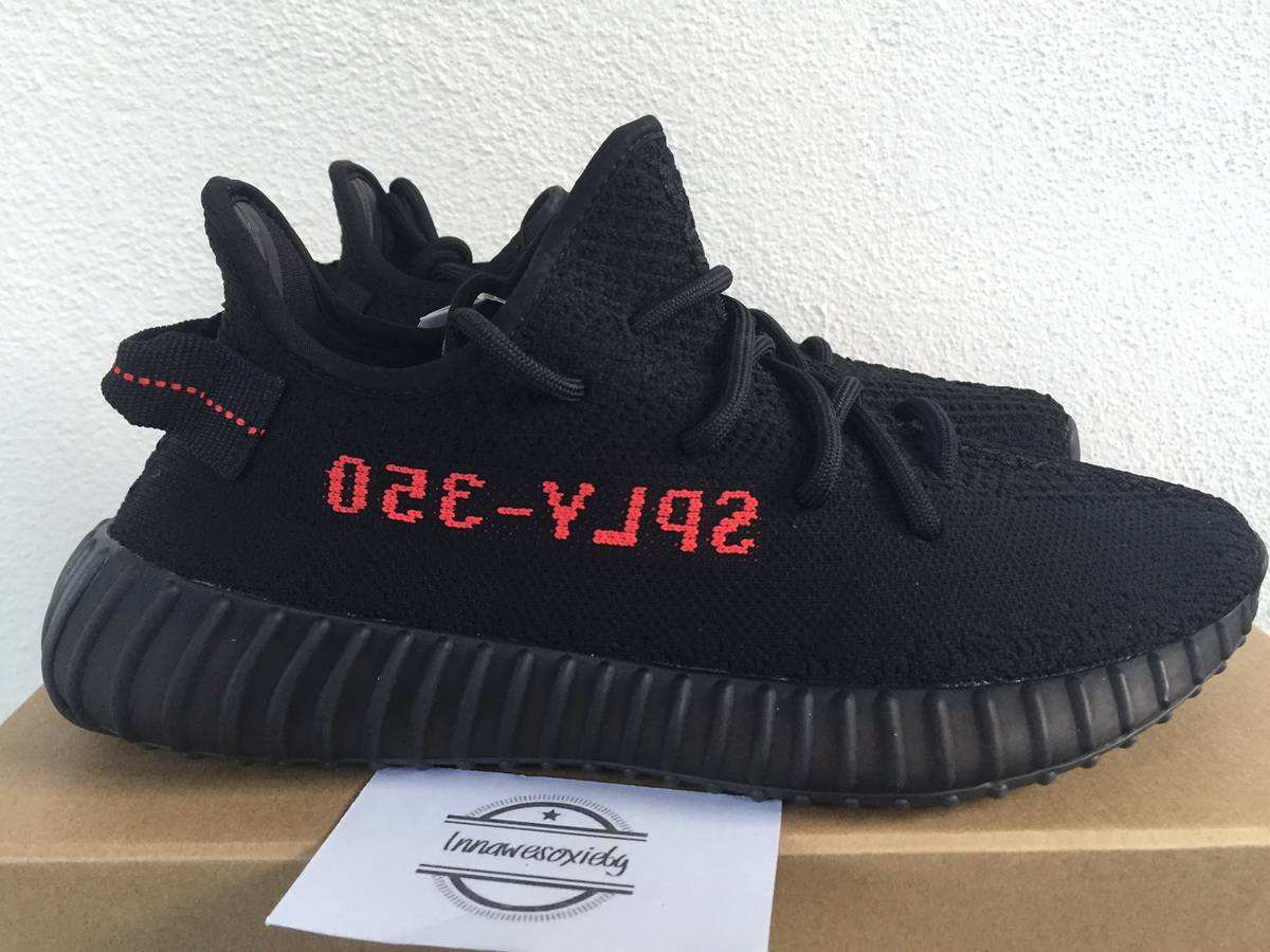 Adidas Yeezy Boost 350 V 2 Core Black Red Bred Infant Size Sz 9 K