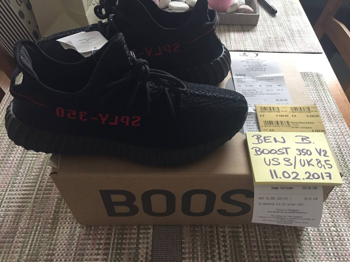 ADIDAS YEEZY BOOST 350 v2 BLACK / RED (BRED) (THOUGHTS