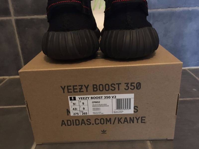 ADIDAS YEEZY BOOST 350 V 2 Black / Red BY 9612 (# 984384) from