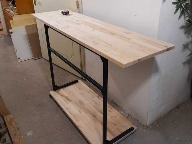 Custom steel frame table