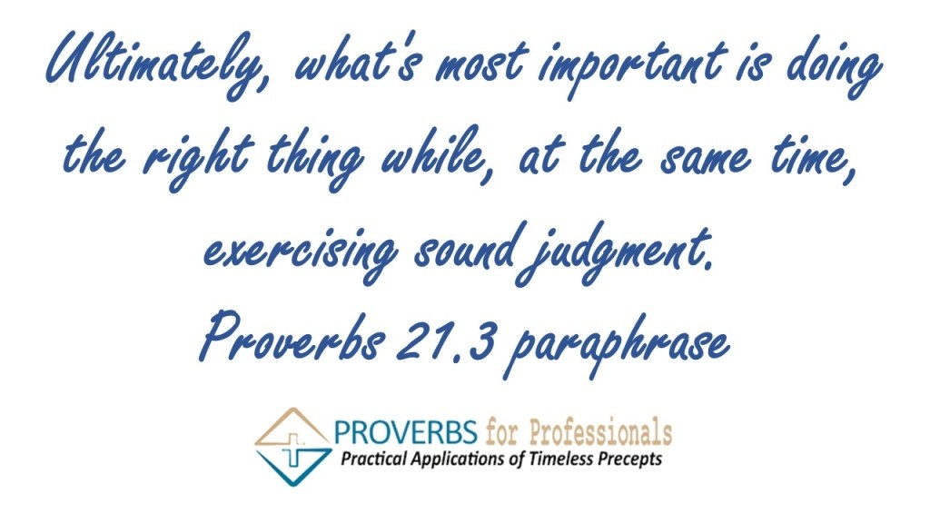 Paraphrase of Proverbs 21.3